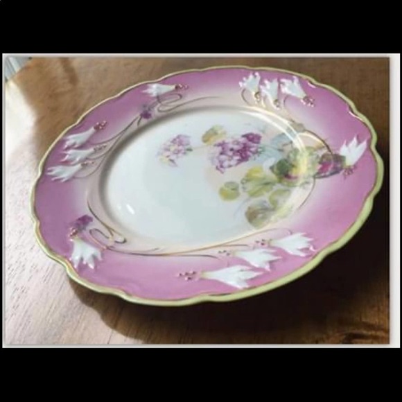 Viola Plate Germany texture flower floral vintage Elegant Decor Rare - Picture 6 of 9